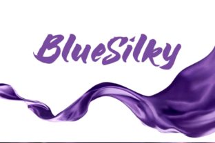 Blue Silky Font for Handmade Branding