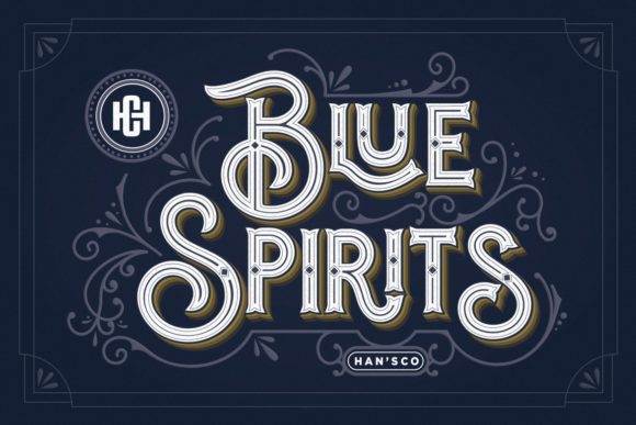 Blue Spirits: A Vintage Display Font for Editorial Design