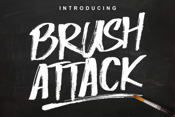 Brush Attack: A Natural Dry Brush Typeface for Editorial Design