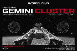 Gemini Cluster Expanded Fonts for Bold Sci-Fi Campaigns