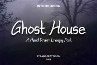 Ghost House Font for Horror Web Design and Branding