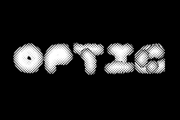 Optic: A Distorted Display Font for Bold Editorial Headlines