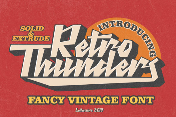 Retro Thunder: The Bold Display Font for Viral Branding