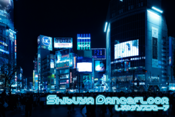 Shibuya Dancefloor Family: A Bold Display Font for Sci-Fi Web Design
