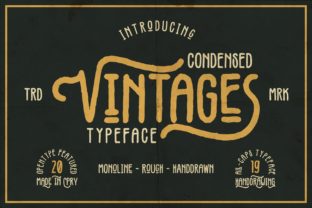 Vintages Font: Elevate Your Brand with Modern Monoline Style